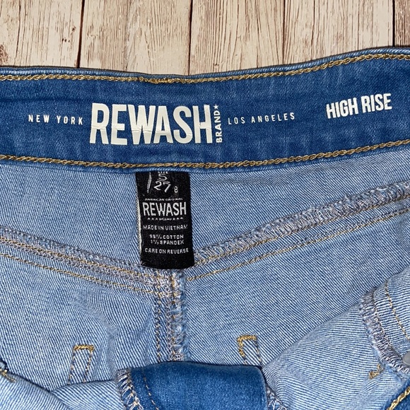 Rewash Brand High Rise jean shorts distress sz 5 - Picture 3 of 3